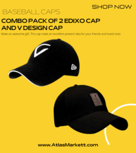 Combo Pack of 2 edixo Cap and V Design Cap for Boy's