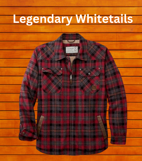 Legendary Whitetails Men's Tough as Buck Sherpa Lined Flannel Shirt Jacket