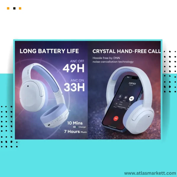Over ear headphones long battery life