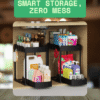 sliding under sink pull out organizer for kitchen & bathroom cabinets