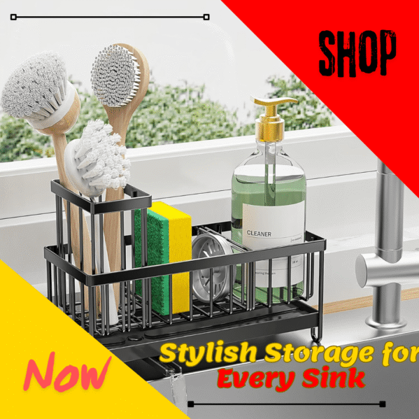 Rustproof Sink Caddy Stainless Steel Organizer for Kitchen & Sink