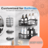 Adhesive Shower Caddy (5-Pack) | Rustproof No-Drill Bathroom Shelves Organizer