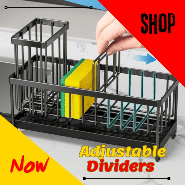 Rustproof Sink Caddy Stainless Steel Organizer for Kitchen & Sink