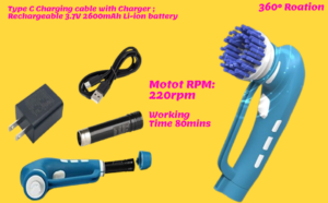 Cordless Electric Spin Scrubber for Bathroom and Kitchen 