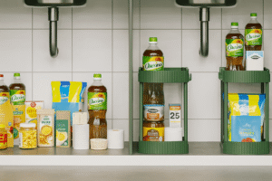 sliding under sink pull out organizer for kitchen & bathroom cabinets