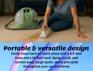 BISSELL Little Green Multi-Purpose Portable Carpet and Upholstery Cleaner – Model 1400B