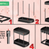 sliding under sink pull out organizer for kitchen & bathroom cabinets