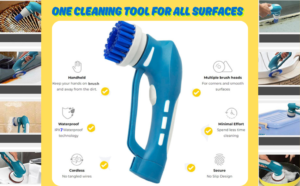 Cordless Electric Spin Scrubber for Bathroom and Kitchen – 6 Replaceable Waterproof Heads