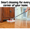 O-Cedar EasyWring Microfiber Spin Mop & Bucket Floor Cleaning System – Red and Gray