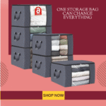 Fab Totes Clothes Storage Bags – 6 Pack Foldable Organizers