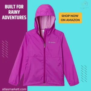 Lightweight Waterproof Rain Jacket for Girls