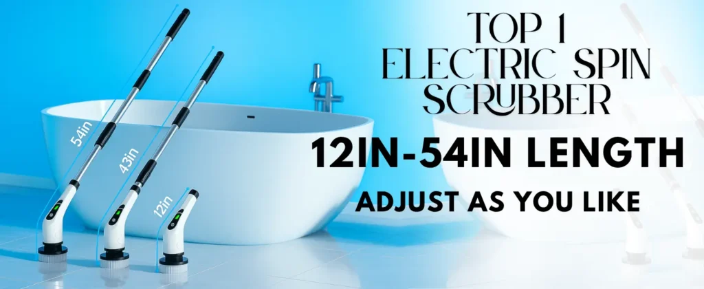 Leebein Cordless Spin Scrubber – 8 Heads 400RPM Waterproof