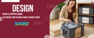 Fab Totes Clothes Storage Bags – 6 Pack Foldable Organizers