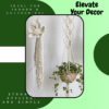 Mkono Macrame Plant Hanger 35 inch Indoor Outdoor Pot Holder