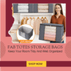 Fab Totes Clothes Storage Bags – 6 Pack Foldable Organizers