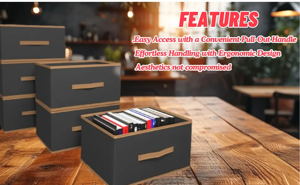 Foldable Storage Boxes Set of 6 for Wardrobe & Clothes