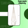 Mkono Macrame Plant Hanger 35 inch Indoor Outdoor Pot Holder