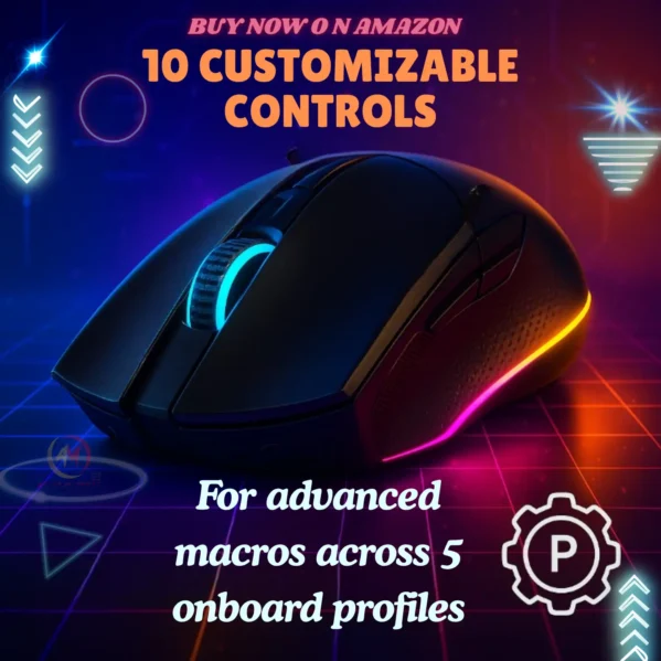 Razer Cobra Pro Wireless Gaming Mouse 30K DPI HyperSpeed – Side angle highlighting programmable buttons and ergonomic grip