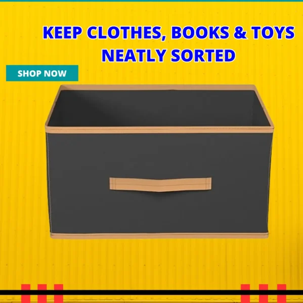 Foldable Storage Boxes Set of 6 for Wardrobe & Clothes