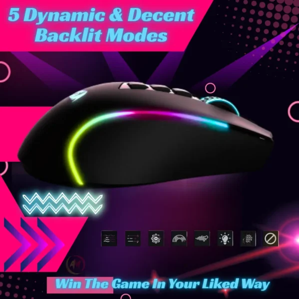 Redragon M612 Predator RGB Gaming Mouse 8000 DPI & 11 Programmable Buttons