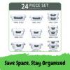 24-Piece Glass Meal Prep Set – Airtight Oven & Freezer Safe