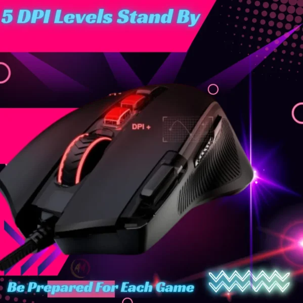 Redragon M612 Predator RGB Gaming Mouse 8000 DPI & 11 Programmable Buttons