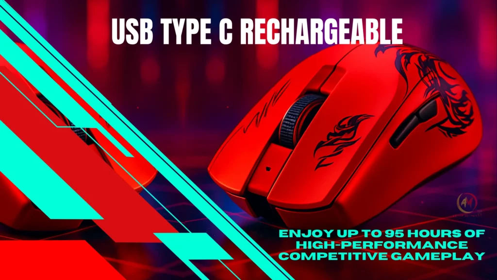 Razer Red Dragon Wireless Gaming Mouse RGB 8K DPI Light