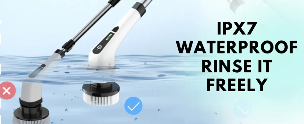 Leebein Cordless Spin Scrubber – 8 Heads 400RPM Waterproof