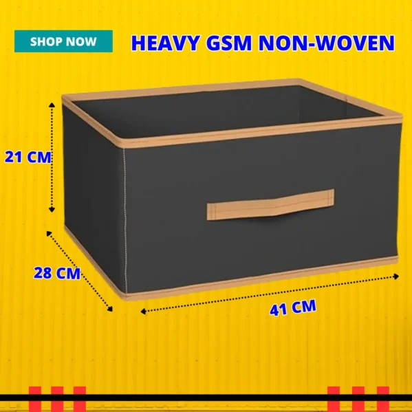 Foldable Storage Boxes Set of 6 for Wardrobe & Clothes