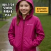 Lightweight Waterproof Rain Jacket for Girls