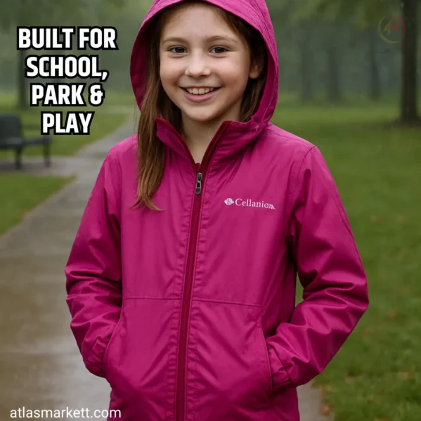 Lightweight Waterproof Rain Jacket for Girls