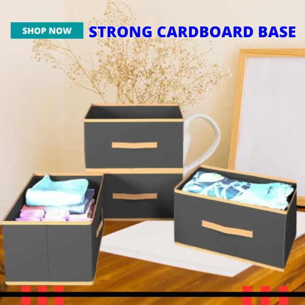 Foldable Storage Boxes Set of 6 for Wardrobe & Clothes