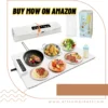Electric Food Warmer 24x15 Large Silicone Warming Mat keeping multiple dishes hot