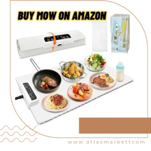 Electric Food Warmer 24x15 Large Silicone Warming Mat keeping multiple dishes hot