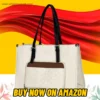 Laptop Tote Bag Women 15.6 Waterproof PU Leather with Lunch showing front view with laptop inside