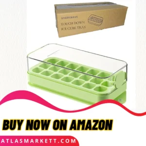 Ice Cube Tray with Lid & Bin | Easy Release BPA Free 21 Cubes – Dual-layer tray with lid and storage bin