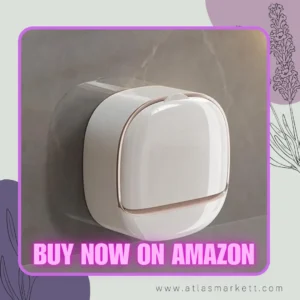 White Silicone Soap Dish with Sponge Holder – Self-Draining for bathroom sink