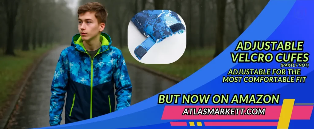 Kids Waterproof Rain Jacket Lightweight Hooded & Fleece Lined – detailed view of fleece lining, durable zipper, and stitching