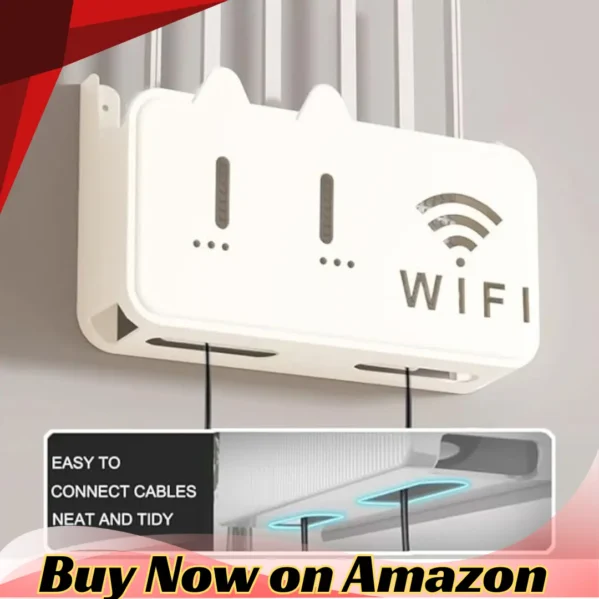 WiFi Router Wall Mount Shelf Durable ABS plastic support
