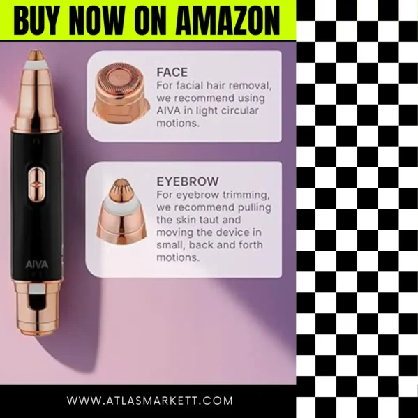 Compact double sided facial trimmer for smooth skin