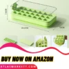 Ice Cube Tray with Lid & Bin | Easy Release BPA Free 21 Cubes – Easy release system pops out ice cubes smoothly