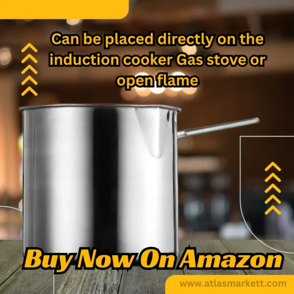 Mini Stainless Steel Deep Fryer Pot 1200ml with Basket with crispy French fries inside