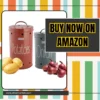 Airtight Onion Potato Storage Jars Set Leak-Proof Stainless Steel on kitchen countertop
