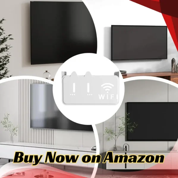 WiFi Router Wall Mount Shelf Organize routers and modems