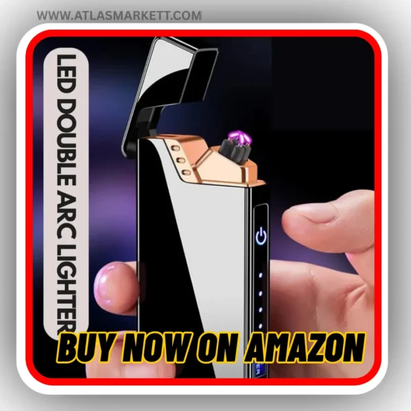 Windproof double arc flameless lighter with plasma technology