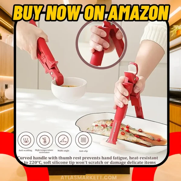 Bowl & Plate Gripper 2-in-1 – Heat-Resistant Silicone Holder with anti-slip wave design