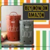 Airtight Onion Potato Storage Jars Set Leak-Proof Stainless Steel in modern kitchen setting