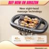 8-Head Massage Gun Deep Tissue Pain Relief Muscle Relax ergonomic dual ring handles