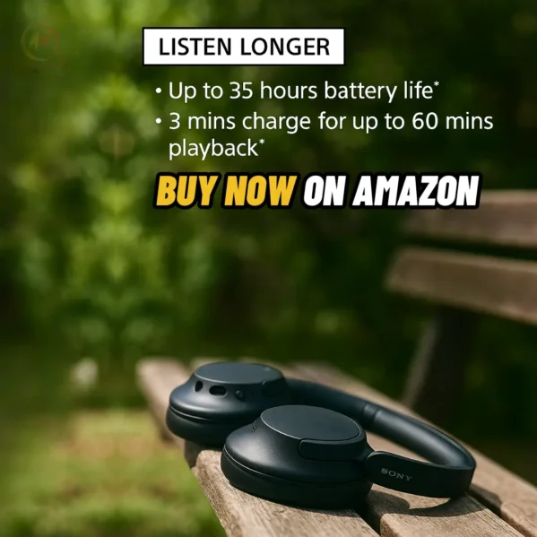 Stylish Sony WH-CH720N over-ear wireless headphones with active noise cancellation