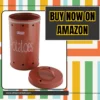 Airtight Onion Potato Storage Jars Set Leak-Proof Stainless Steel close-up of airtight lids